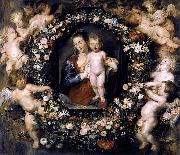 Peter Paul Rubens Madonna in Floral Wreath oil painting on canvas